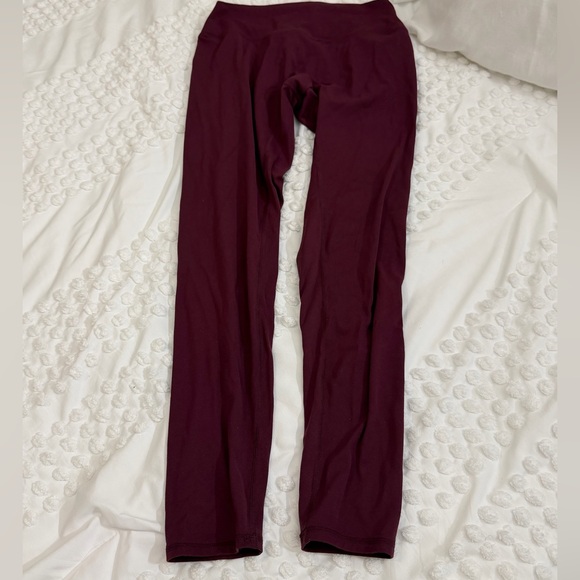 ONER ACTIVE SOFTMOTION HIGH WAISTED LEGGINGS GRAY LOGO CHERRY LACQUER PURPLE MED - Picture 3 of 9
